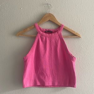 Barbie Pink Halter Crop Top